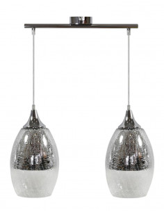 CANDELLUX CELIA LAMPA WISZĄCA 2X60W E27 SREBRNY 32-51578
