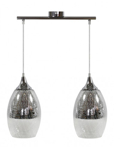 CANDELLUX CELIA LAMPA WISZĄCA 2X60W E27 SREBRNY 32-51578