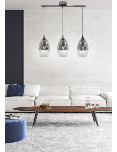 CANDELLUX CELIA LAMPA WISZĄCA 3X60W E27 SREBRNY 33-51585