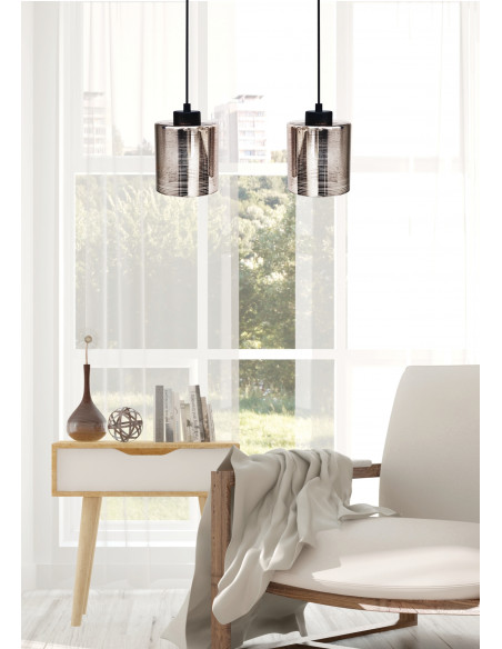CANDELLUX COX LAMPA WISZĄCA 2X60W E27 CHROM 32-53879