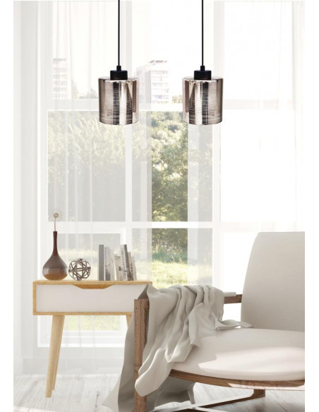 CANDELLUX COX LAMPA WISZĄCA 2X60W E27 CHROM 32-53879