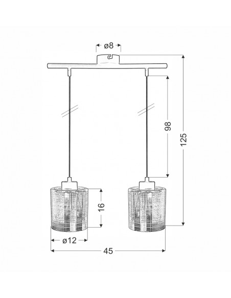 CANDELLUX COX LAMPA WISZĄCA 2X60W E27 CHROM 32-53879