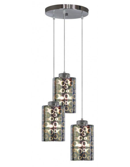 CANDELLUX NOCTURNO LAMPA WISZĄCA TALERZ 3X40W E27 CHROM 33-57747