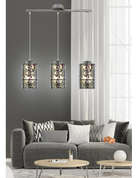 CANDELLUX NOCTURNO LAMPA WISZĄCA 3X40W E27 CHROM 33-57709