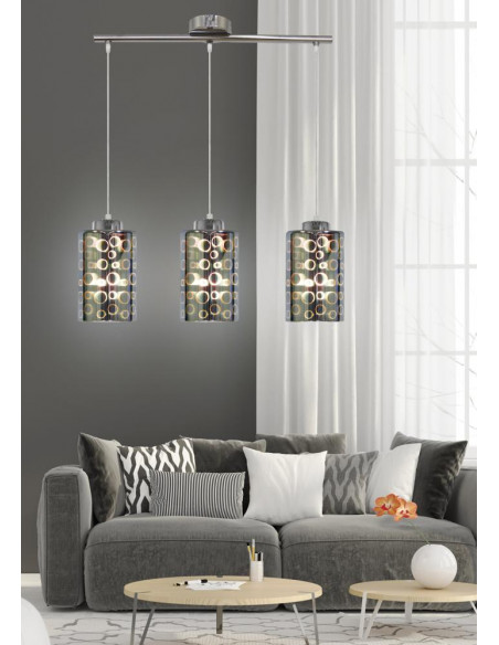 CANDELLUX NOCTURNO LAMPA WISZĄCA 3X40W E27 CHROM 33-57709