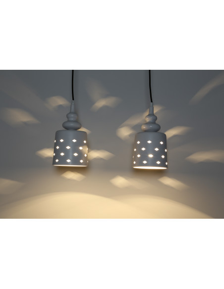 CANDELLUX HAMP LAMPA WISZĄCA 2X60W E27 BIAŁY 32-51929