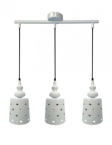 CANDELLUX HAMP LAMPA WISZĄCA 3X60W E27 BIAŁY 33-51943