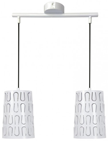 CANDELLUX VISTA LAMPA WISZĄCA 2X60W E27 BIAŁY 32-64271