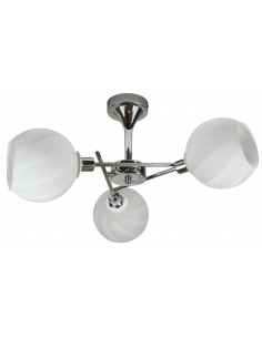 CANDELLUX RAUL LAMPA WISZĄCA 3X40W E14 CHROM KLOSZ BIAŁY 33-72221