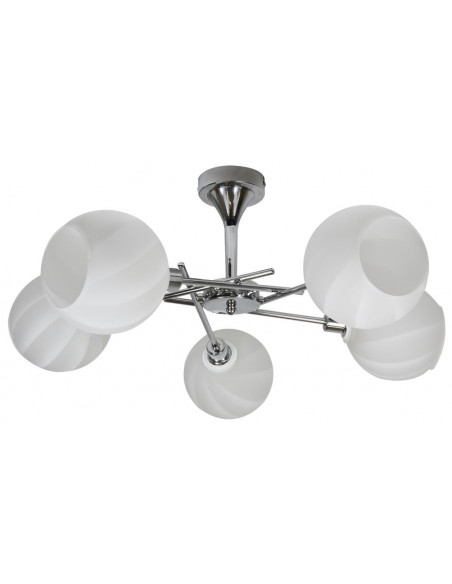 CANDELLUX RAUL LAMPA WISZĄCA 5X40W E14 CHROM KLOSZ BIAŁY 35-72269