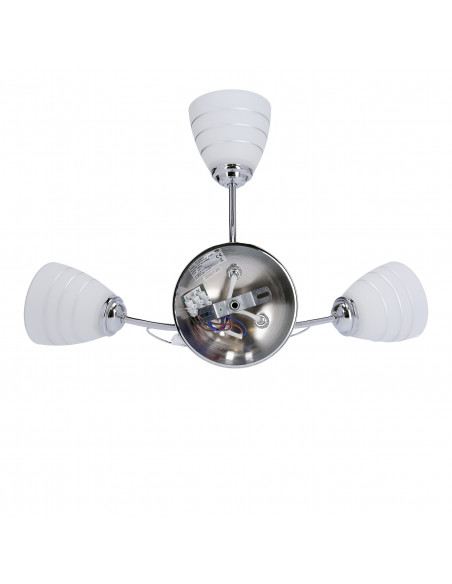 CANDELLUX SIMPLI LAMPA WISZĄCA 3*40W E27  CHROM  Z KRYSZTAŁKIEM+KLOSZ Z PASKIEM 33-63847