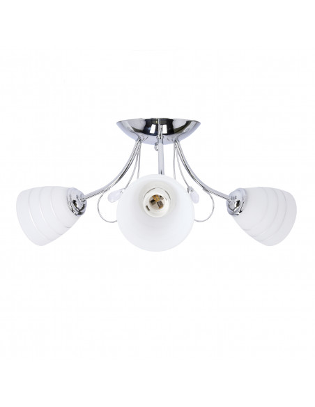 CANDELLUX SIMPLI LAMPA WISZĄCA 3*40W E27  CHROM  Z KRYSZTAŁKIEM+KLOSZ Z PASKIEM 33-63847