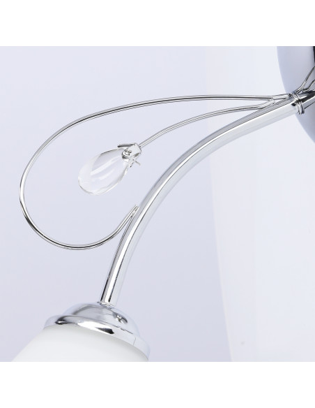CANDELLUX SIMPLI LAMPA WISZĄCA 3*40W E27  CHROM  Z KRYSZTAŁKIEM+KLOSZ Z PASKIEM 33-63847