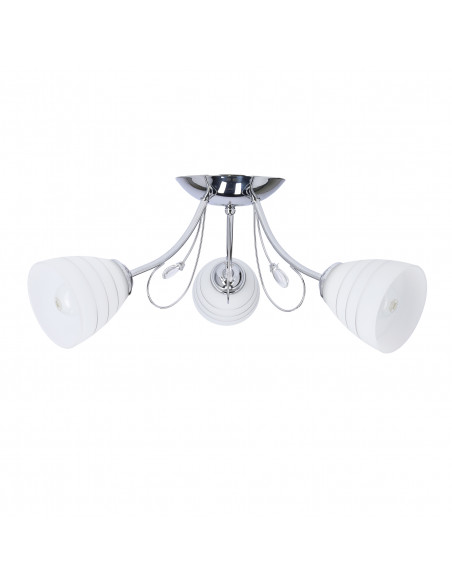 CANDELLUX SIMPLI LAMPA WISZĄCA 3*40W E27  CHROM  Z KRYSZTAŁKIEM+KLOSZ Z PASKIEM 33-63847