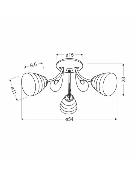 CANDELLUX SIMPLI LAMPA WISZĄCA 3*40W E27  CHROM  Z KRYSZTAŁKIEM+KLOSZ Z PASKIEM 33-63847