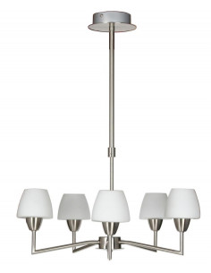 CANDELLUX TOGO LAMPA WISZĄCA 5X40W G9 NIKIEL MAT PROMOCJA 35-10646