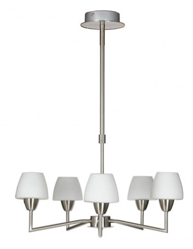 CANDELLUX TOGO LAMPA WISZĄCA 5X40W G9 NIKIEL MAT PROMOCJA 35-10646