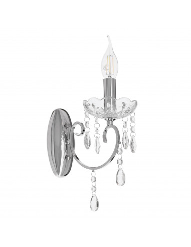 CANDELLUX AURORA LAMPA KINKIET 1*40W E14   CHROM 21-96121
