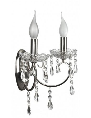 CANDELLUX AURORA LAMPA KINKIET 2*40W E14 CHROM 22-96138