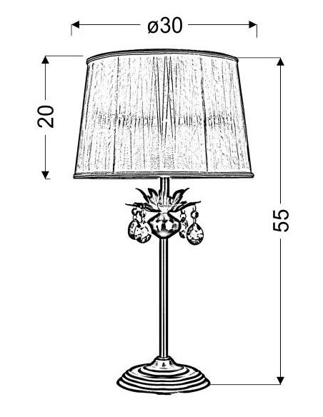 CANDELLUX ADONIS LAMPA GABINETOWA 1X60W E27 PATYNA 41-27535