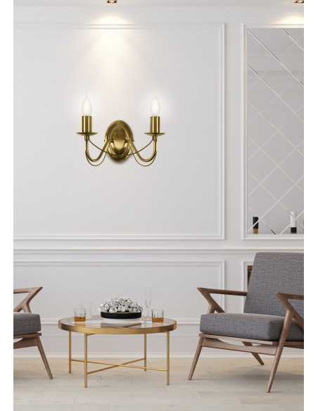 CANDELLUX MUZA LAMPA KINKIET 2X40W E14 PATYNA 22-69156