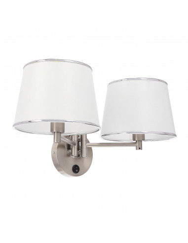 CANDELLUX IBIS LAMPA KINKIET 2X40W E14 SATYNA 22-00890