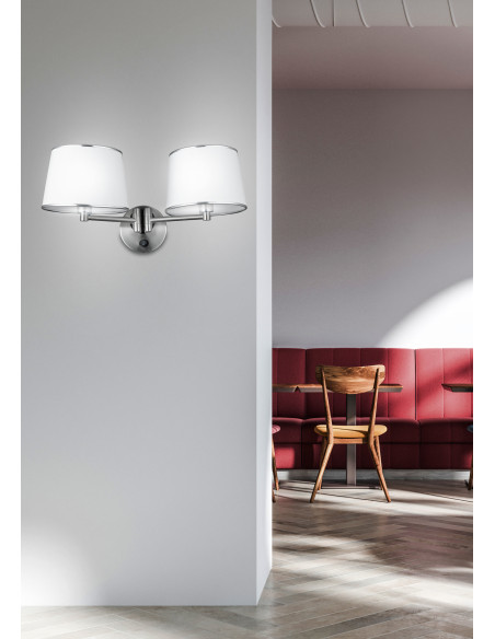 CANDELLUX IBIS LAMPA KINKIET 2X40W E14 SATYNA 22-00890