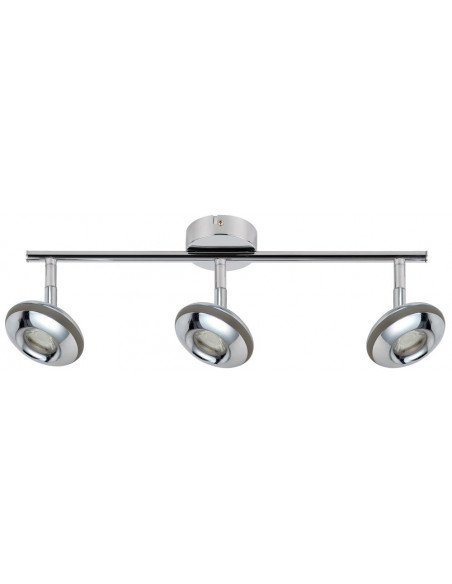 CANDELLUX SKIPPER LAMPA SUFITOWA LISTWA 3X6W LED COB GŁÓWKA OKRĄGŁA 1E Z PRZEGUBEM KD SYSTEM CHROM 93-67623