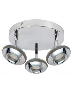 CANDELLUX SKIPPER LAMPA SUFITOWA PLAFON 3X6W LED COB GŁÓWKA OKRĄGŁA 1E Z PRZEGUBEM KD SYSTEM CHROM 98-67685