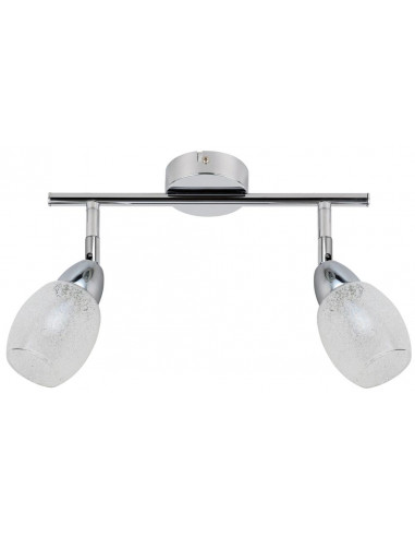 CANDELLUX RICO LAMPA SUFITOWA LISTWA 2X6W LED SMD GŁÓWKA OKRĄGŁA 1E Z PRZEGUBEM KD SYSTEM KLOSZ WYMIENNY CHROM/BEZBARWNY 92-