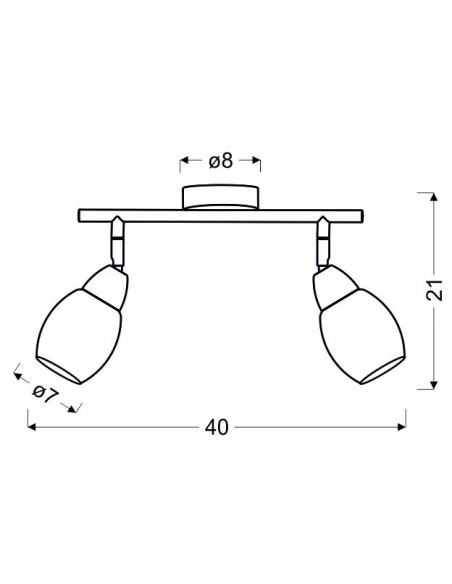 CANDELLUX RICO LAMPA SUFITOWA LISTWA 2X6W LED SMD GŁÓWKA OKRĄGŁA 1E Z PRZEGUBEM KD SYSTEM KLOSZ WYMIENNY CHROM/BEZBARWNY 92-