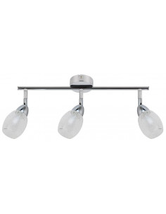 CANDELLUX RICO LAMPA SUFITOWA LISTWA 3X6W LED SMD GŁÓWKA OKRĄGŁA 1E Z PRZEGUBEM KD SYSTEM KLOSZ WYMIENNY CHROM/BEZBARWNY 93-