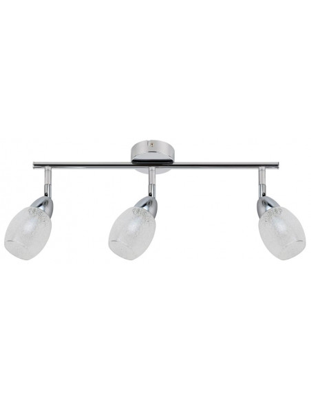 CANDELLUX RICO LAMPA SUFITOWA LISTWA 3X6W LED SMD GŁÓWKA OKRĄGŁA 1E Z PRZEGUBEM KD SYSTEM KLOSZ WYMIENNY CHROM/BEZBARWNY 93-
