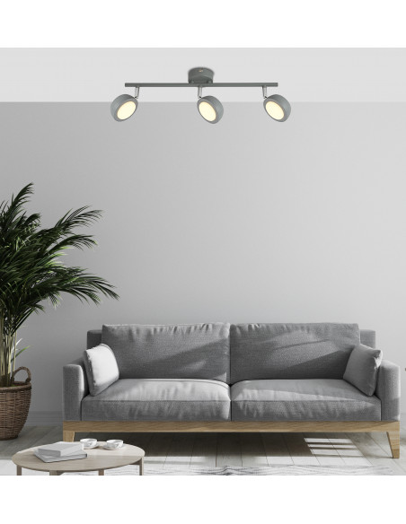 CANDELLUX MILD LAMPA SUFITOWA LISTWA 3X6W LED SZARY 3000K 93-66541