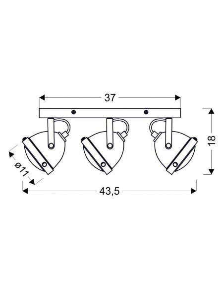 CANDELLUX FRODO LAMPA SUFITOWA LISTWA 3X40W GU10 RDZAWY 93-71088