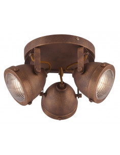 CANDELLUX FRODO LAMPA SUFITOWA PLAFON 3X40W GU10 RDZAWY 98-71095