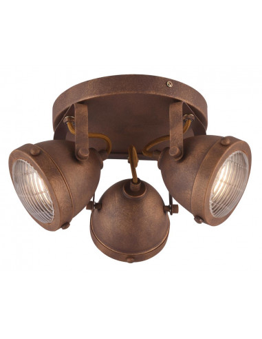 CANDELLUX FRODO LAMPA SUFITOWA PLAFON 3X40W GU10 RDZAWY 98-71095