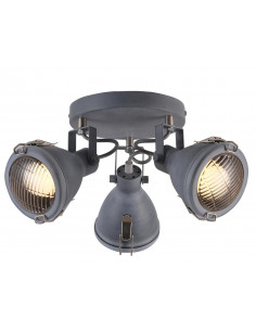 CANDELLUX CRODO LAMPA SUFITOWA PLAFON 3X40W E14 SZARY 98-71132