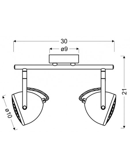 CANDELLUX PENT LAMPA SUFITOWA LISTWA 2X50W GU10  BETONOWY SZARY 92-68057