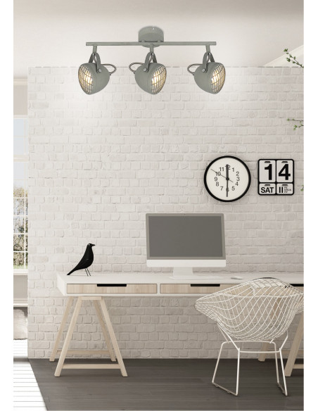 CANDELLUX PENT LAMPA SUFITOWA LISTWA 3X50W GU10  BETONOWY SZARY 93-68064