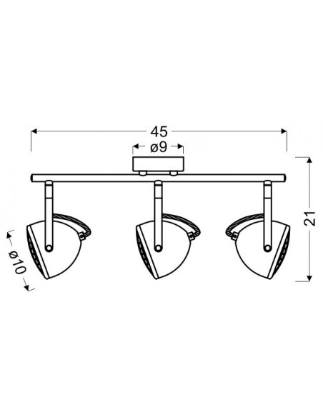 CANDELLUX PENT LAMPA SUFITOWA LISTWA 3X50W GU10  BETONOWY SZARY 93-68064