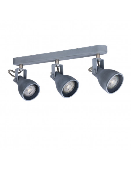 CANDELLUX ASH LAMPA SUFITOWA LISTWA 3X40W GU10 SZARY MAT 93-64301