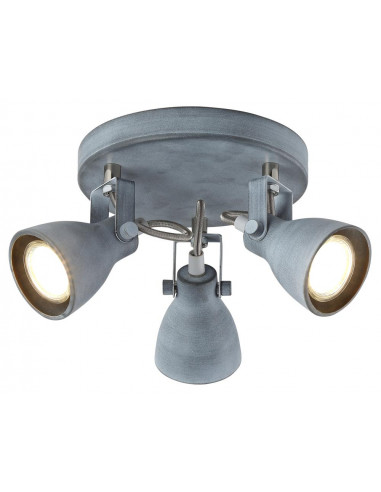 CANDELLUX ASH LAMPA SUFITOWA PLAFON 3X40W GU10 SZARY MAT 98-64325