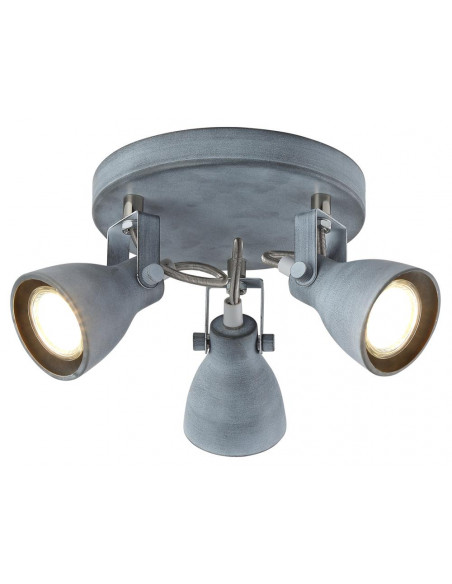 CANDELLUX ASH LAMPA SUFITOWA PLAFON 3X40W GU10 SZARY MAT 98-64325