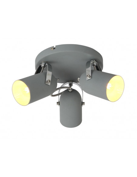 CANDELLUX GRAY LAMPA SUFITOWA PLAFON 3X40W E14 SZARY 98-66503