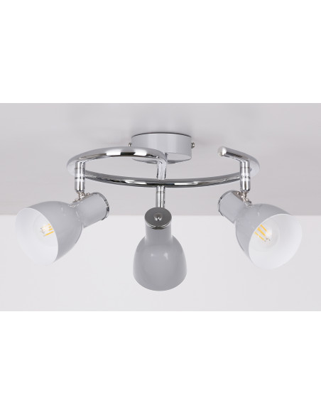 CANDELLUX JULIE LAMPA SUFITOWA SPIRALA 3X40W E14 SZARY 98-66633