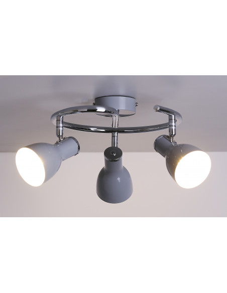 CANDELLUX JULIE LAMPA SUFITOWA SPIRALA 3X40W E14 SZARY 98-66633