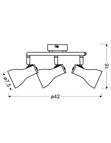 CANDELLUX JULIE LAMPA SUFITOWA SPIRALA 3X40W E14 SZARY 98-66633