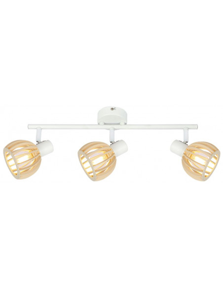 CANDELLUX ATARRI LAMPA SUFITOWA LISTWA 3X25W E14 BIAŁY+DREWNO 93-68095