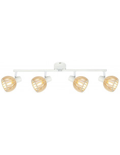 CANDELLUX ATARRI LAMPA SUFITOWA LISTWA 4X25W E14 BIAŁY+DREWNO 94-68101